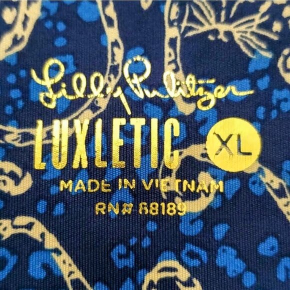 Lilly Pulitzer Luxletics 26" High Rise Leggings, Low Tide Navy, XL - Picture 10 of 14